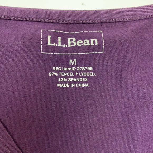 L.L. Bean purple wrap bodice long sleeve dress M - Picture 11 of 11